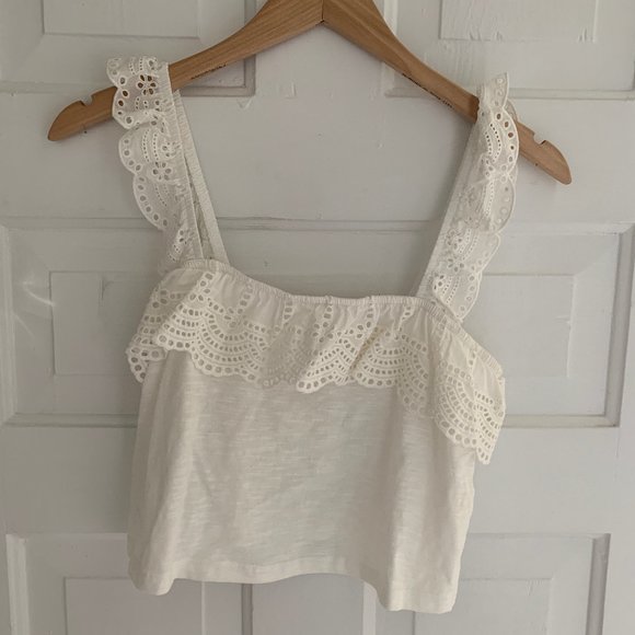Forever 21 White Crochet Crop Top (small) - Picture 3 of 3